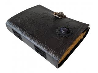 Handmade Grimoire Mythological Book Of Shadows Stoned Leather Journal Book Of Shadows 